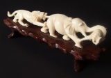 CHINESE CARVED ANIMAL FIGURAL GROUP