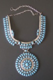 JULIANA WILLIAMS NAVAJO CLUSTER TURQUOISE NECKLACE