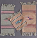 THREE (3) SMALL NATIVE AMERICAN RUGS