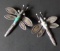 NAVAJO STERLING DRAGONFLY BROOCHES (2)