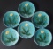 SET OF MAJOLICA SALAD PLATES