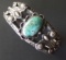 NAVAJO STERLING & TURQUOISE CUFF BRACELET