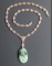 14KT GOLD & JADE PENDANT NECKLACE