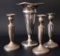 STERLING VASE & CANDLESTICKS