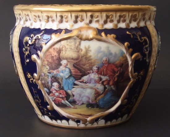 DRESDEN COBALT PORCELAIN JARDINIÈRE