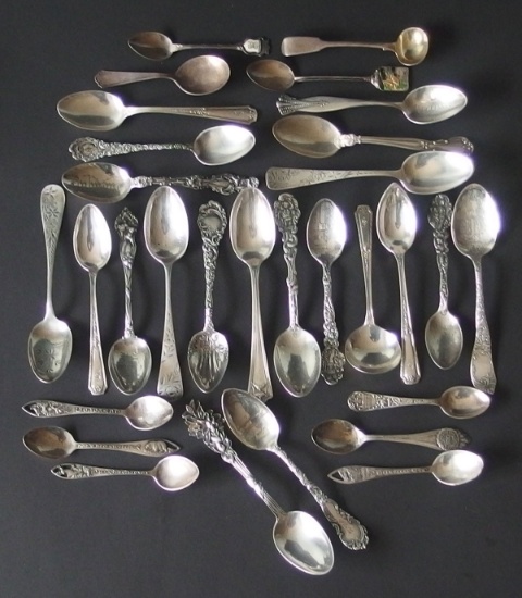 COLLECTION STERLING SILVER SPOONS