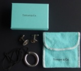 TIFFANY & CO STERLING PENDANT & CUFFLINKS