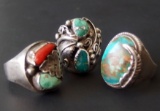 VINTAGE NAVAJO STERLING RINGS