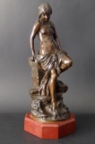 PAUL AICHELE ART NOUVEAU NYMPH BRONZE SCULPTURE