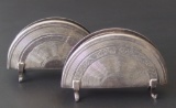 ANTIQUE CONTINENTAL SILVER NAPKIN HOLDERS