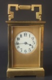 FRENCH BRASS & GLASS CARRIAGE CLOCK