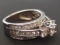 14KT WHITE GOLD & DIAMOND LADIES RING