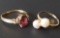 PAIR OF GOLD LADIES RINGS