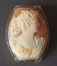 14KT WHITE GOLD ART NOUVEAU CAMEO