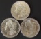 THREE (3) HIGH GRADE MORGAN SILVER DOLLAR COINS