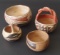 NATIVE AMERICAN POTTERY BOWLS & BASKETS (4)