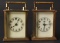 PAIR OF MINIATURE BRASS CARRIAGE CLOCKS