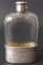 BAILEY BIDDLE BANKS STERLING CRYSTAL WHISKEY FLASK