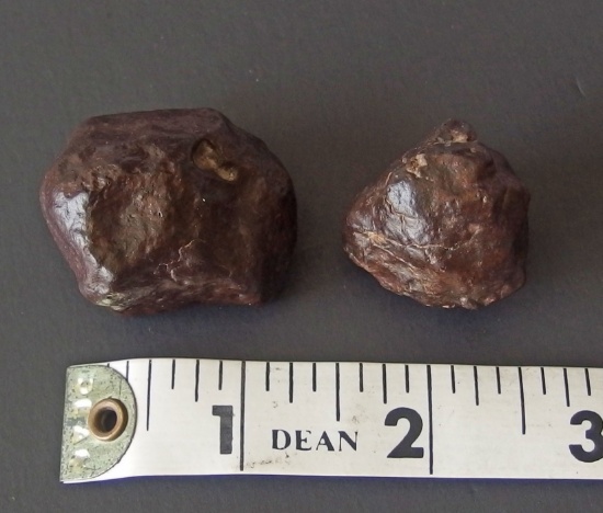 TWO (2) UNCLASSIFIED STONY IRON METEORITES