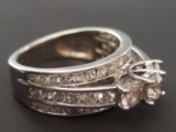 14KT WHITE GOLD & DIAMOND LADIES RING