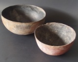 TWO (2) PREHISTORIC ANASAZI REDWARE BOWLS