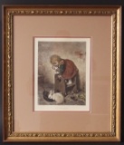 HERMANN KAULBACH HAND COLORED ENGRAVING