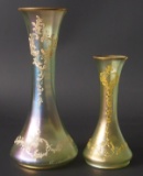 TWO (2) KRALIK CZECH ART GLASS VASES