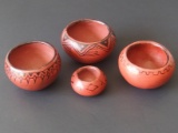 COLLECTION OF MARICOPA POTTERY BOWLS (4)