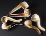 3 BLOCK MEERSCHAUM PIPES W/CASES