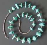 VINTAGE NAVAJO TURQUOISE & HEISHI BEADED NECKLACE
