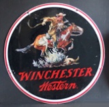 VINTAGE WINCHESTER WESTERN DOUBLE-SIDED SIGN
