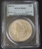 1902-S PCGS MS63 MORGAN SILVER DOLLAR COIN