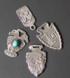 EARLY NAVAJO & WESTERN PENDANTS (4)