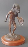 R. C. LYNCH BUFFALO MAN BRONZE SCULPTURE