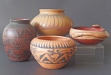 COLLECTION OF NATIVE AMERICAN POTTERY (4)