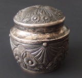 ANTIQUE CHINESE STERLING POWDER JAR