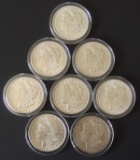 EIGHT (8) HIGH GRADE MORGAN SILVER DOLLAR COINS