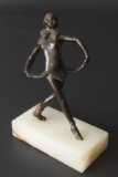 STEPHAN DAKON ART DECO DANCER BRONZE SCULPTURE