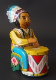 LINEMAR INDIAN DRUMMER TIN TOY