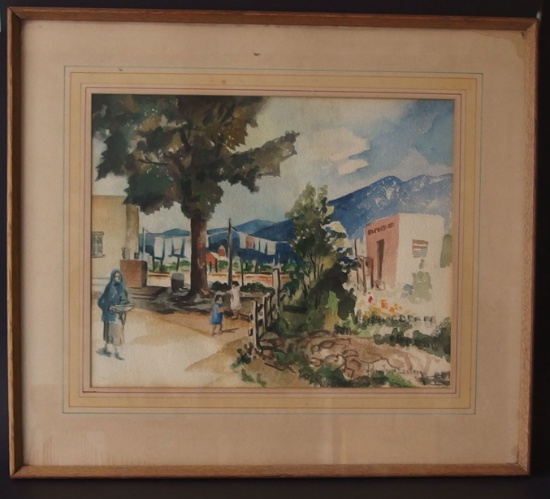 WILLIAM JOSEPH EASTMAN TAOS WATERCOLOR