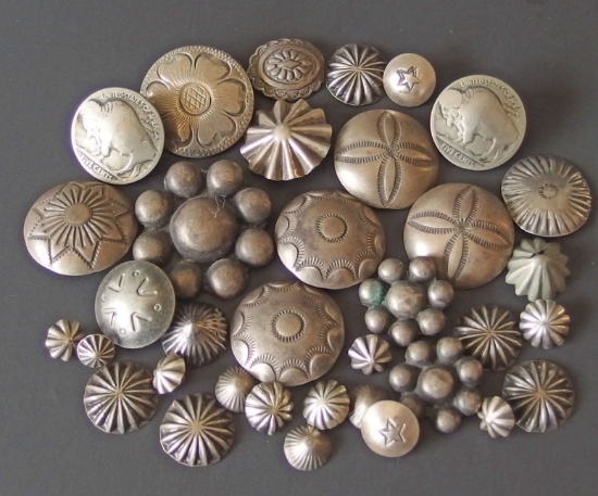 NAVAJO STERLING BUTTONS COLLECTION