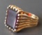 14KT GOLD & GARNET RING