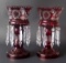 PAIR OF BOHEMIAN GLASS LUSTERS