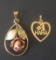 14KT GOLD PENDANTS (2)