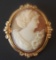 14KT GOLD ART NOUVEAU CAMEO