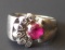 14KT GOLD DIAMOND RUBY RING