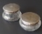 PAIR STERLING LIDDED POWDER JARS