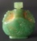 CHINESE ANTIQUE CARVED JADE SNUFF BOTTLE