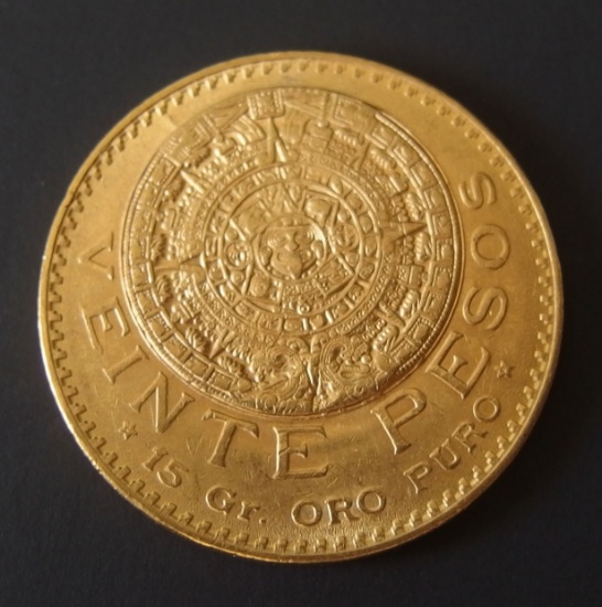 1918 20 PESOS MEXICO GOLD COIN