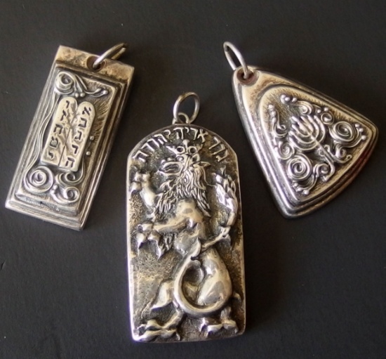 HENRYK WINOGRAD STERLING PENDANTS(3)